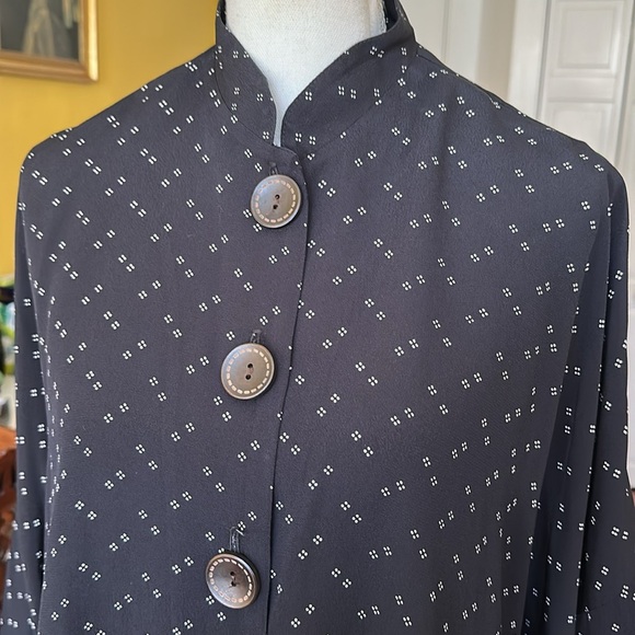 Pink Wheels Black Printed Lagenlook Japanese Style Lightweight Shirt Jacket OS - Picture 6 of 11